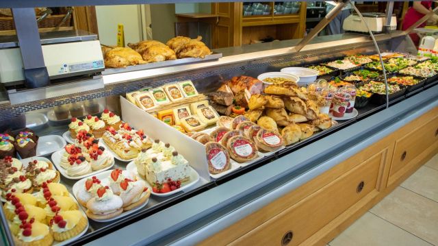 delicatessan. bakery. food. catering. homemade food. salad. cake